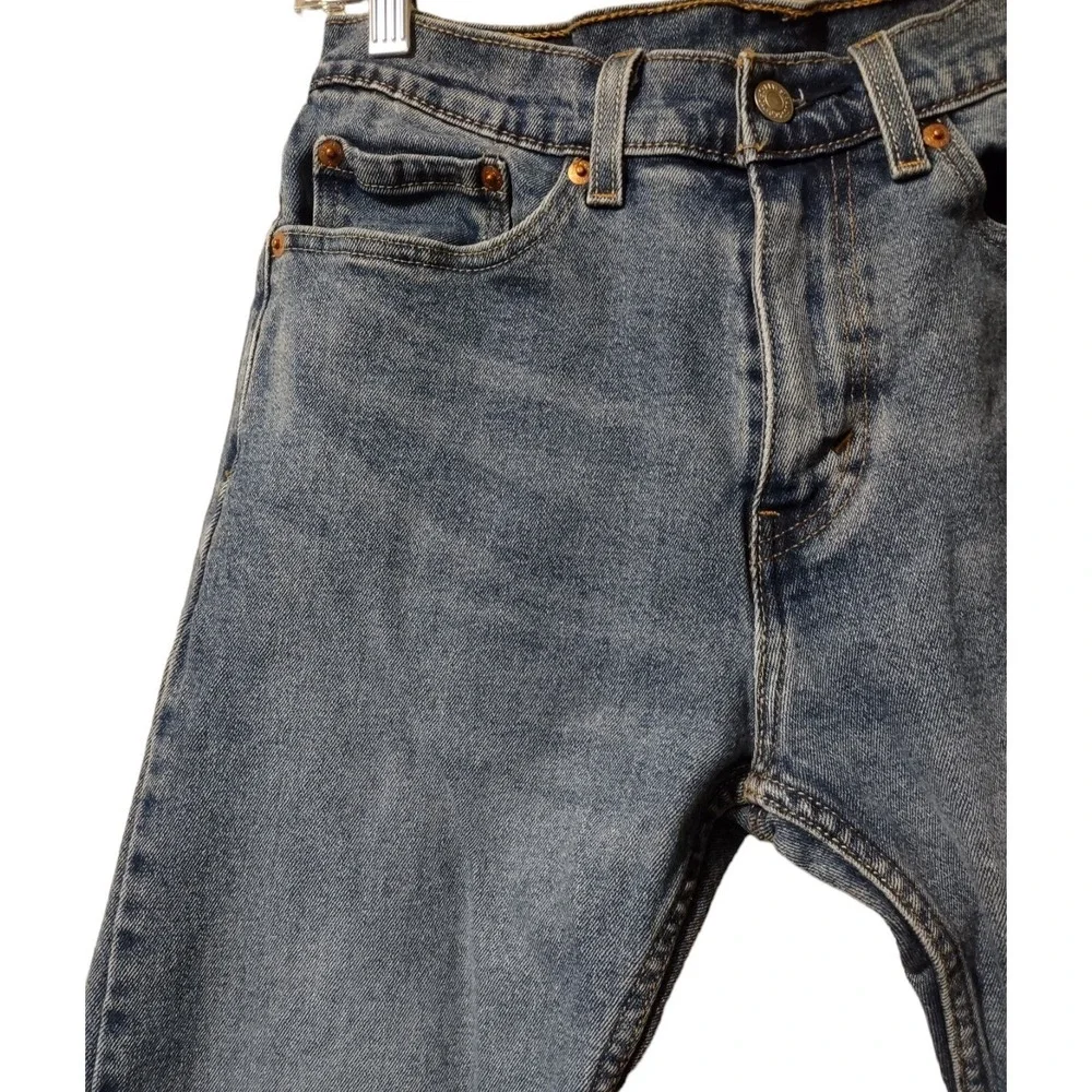 Levi‎ Strauss & Co. Jeans Men's 29x30 Relaxed 505 Pocket Blue Denim Whiskering